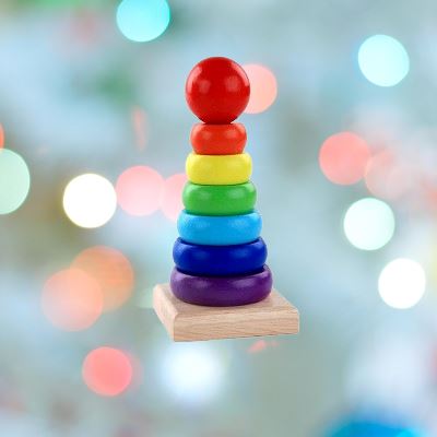 WoodenToys™ - Tour arc - en - ciel - Mon bébé confort